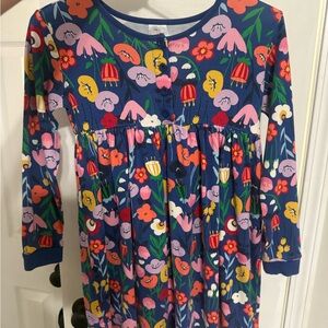 Hanna Andersson Floral Kids Dress - Blue and Multicolor